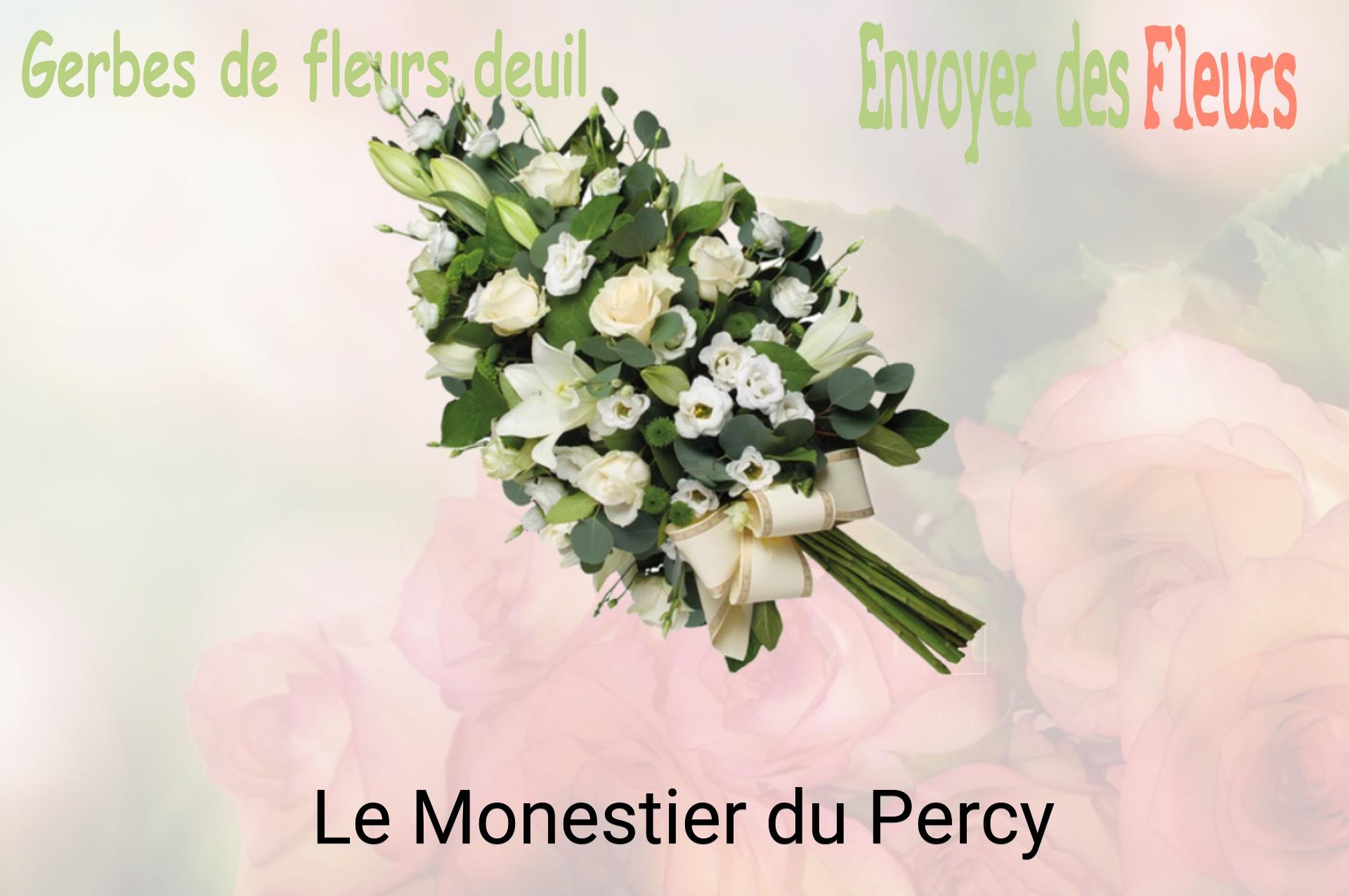 Gerbe de fleurs de deuil livrée à Le Monestier-du-Percy